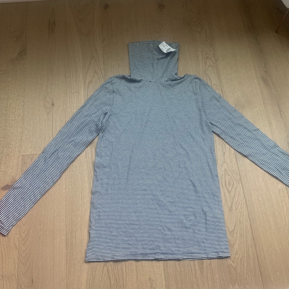 J.Crew Navy Striped Turtleneck